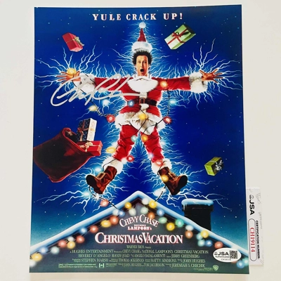 CHEVY CHASE SIGNED NATIONAL LAMPOON'S CHRISTMAS VACATION 8x10 & JSA CERTIFIED CHEVY CHASE SIGNED NATIONAL LAMPOON'S CHRISTMAS VACATION 8x10 & JSA CERTIFIED