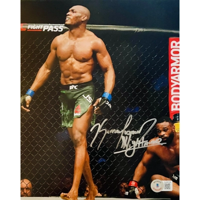 UFC 8x10 SIGNED by KAMARU USMAN w/insc and BECKETT CERTIFIED3
