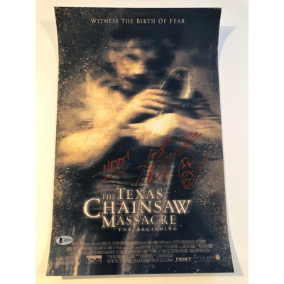 THE TEXAS CHAIN SAW MASSACRE POSTER 11x17 SIGNÉ par ANDREW BRYNIARSKI et CERTIFIER BECKETT THE TEXAS CHAIN SAW MASSACRE POSTER 11x17 SIGNÉ par ANDREW BRYNIARSKI et CERTIFIER BECKETT