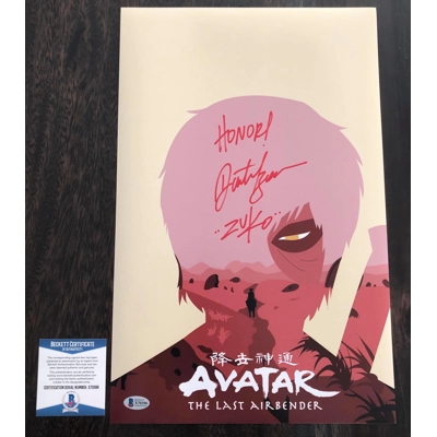 AVATAR ZUKO 11x17 POSTER SIGNED by DANTE BASCO and BECKETT CERTIFIED