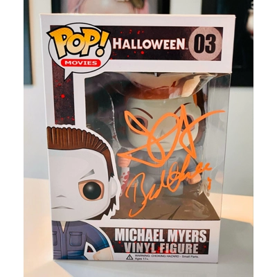 HALLOWEEN MICHAEL MYERS 03 FUNKO POP DOUBLE SIGNED by JOHN CARPENTER and BRAD LOREE and BECKETT COA