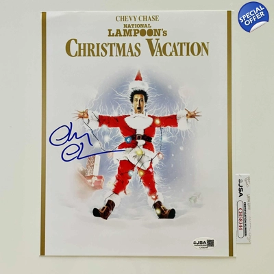 CHEVY CHASE SIGNED NATIONAL LAMPOON'S CHRISTMAS VACATION 8x10 & JSA CERTIFIED CHEVY CHASE SIGNED NATIONAL LAMPOON'S CHRISTMAS VACATION 8x10 & JSA CERTIFIED