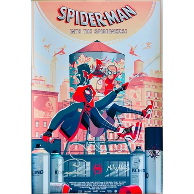 SPIDER-MAN INTO THE SPIDER-VERSE 24x36 LIMITED EDITION /75 GICLEE POSTER SIGNED by SHAMEIK MOORE SPIDER-MAN INTO THE SPIDER-VERSE 24x36 LIMITED EDITION /75 GICLEE POSTER SIGNED by SHAMEIK MOORE