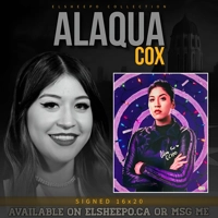 ALAQUA COX SIGNED HAWKEYE 16x20 POSTER & BECKETT CERTIFIED BAS COA