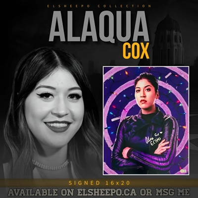 ALAQUA COX SIGNED HAWKEYE 16x20 POSTER & BECKETT CERTIFIED BAS COA ALAQUA COX SIGNED HAWKEYE 16x20 POSTER & BECKETT CERTIFIED BAS COA