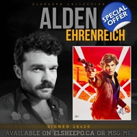 ALDEN EHRENREICH SIGNED SOLO A STAR WARS STORY 16x20 POSTER & BECKETT CERTIFIED