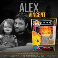 ALEX VINCENT SIGNED BRIDE OF CHUCKY 315 FUNKO POP & OC CERTIFIED COA