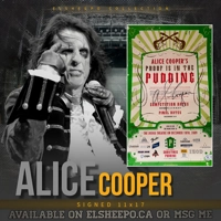 ALICE COOPER SIGNED PROOF IS IN THE PUDDING 2009 11x17 POSTER & BECKETT COA