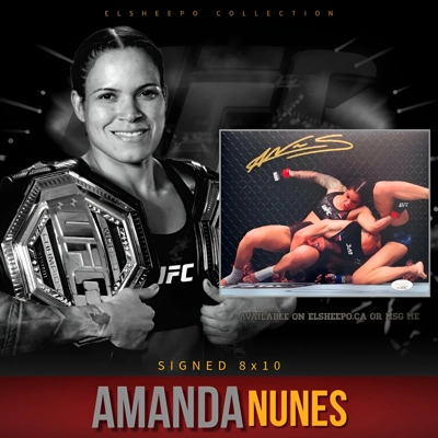 AMANDA NUNES SIGNED UFC 8x10 PHOTO & JSA CERTIFIED