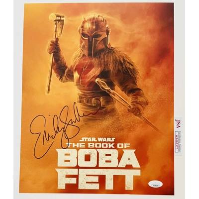 EMILY SWALLOW SIGNED STAR WARS THE BOOK OF BOBA FETT 11x17 POSTER & JSA COA EMILY SWALLOW SIGNED STAR WARS THE BOOK OF BOBA FETT 11x17 POSTER & JSA COA
