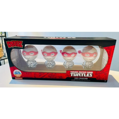 TEENAGE MUTANT NINJA TURTLES DORBZ NYCC 2015 LTD 4PACK BLACK and WHITE TEENAGE MUTANT NINJA TURTLES DORBZ NYCC 2015 LTD 4PACK BLACK and WHITE