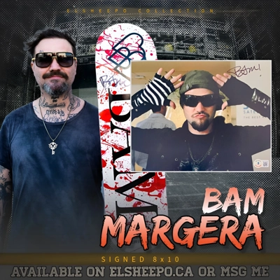 BAM MARGERA SIGNED JACKASS 8x10 PHOTO & BECKETT CERTIFIED BAS COA