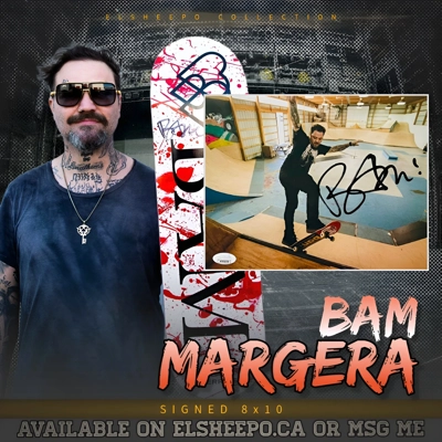 BAM MARGERA SIGNED JACKASS 8x10 PHOTO & BECKETT CERTIFIED BAS COA