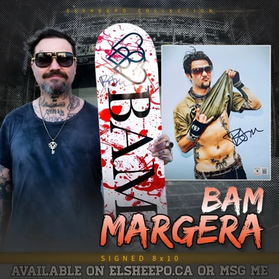 BAM MARGERA SIGNED JACKASS 8x10 PHOTO & BECKETT CERTIFIED BAS COA