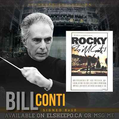 BILL CONTI SIGNED ROCKY 8x10 & JSA CERTIFIED COA BILL CONTI SIGNED ROCKY 8x10 & JSA CERTIFIED COA