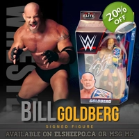 BILL GOLDBERG SIGNED WWE/WWF ELITE COLLECTION GO..