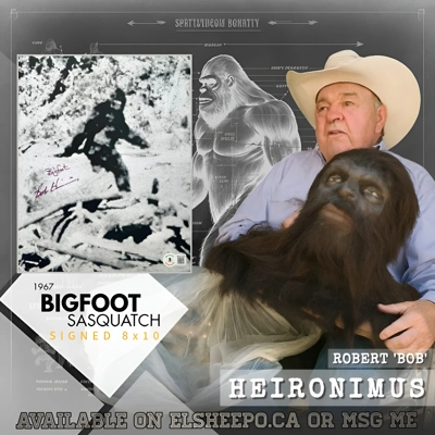 BOB HEIRONIMUS SIGNED BIGFOOT 8x10 PHOTO & BECKETT CERTIFIED BAS COA