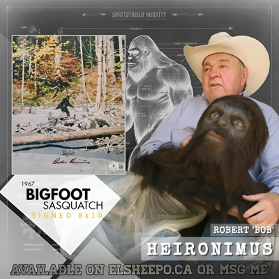 BOB HEIRONIMUS SIGNED BIGFOOT 8x10 PHOTO & BECKETT CERTIFIED BAS COA