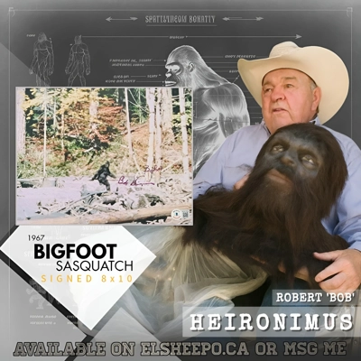 BOB HEIRONIMUS SIGNED BIGFOOT 8x10 PHOTO & BECKETT CERTIFIED BAS COA