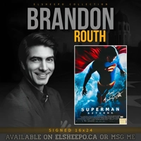 BRANDON ROUTH SIGNED SUPERMAN RETURNS 16x24 POSTER & CELEBRITY AUTHENTICS COA