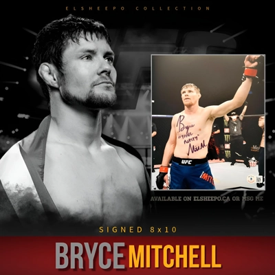 BRYCE MITCHELL SIGNED UFC 8x10 PHOTO & BECKETT CERTIFIED BAS COA