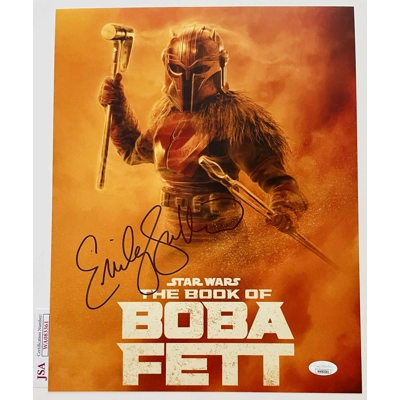 EMILY SWALLOW SIGNED STAR WARS THE BOOK OF BOBA FETT 11x17 POSTER & JSA COA EMILY SWALLOW SIGNED STAR WARS THE BOOK OF BOBA FETT 11x17 POSTER & JSA COA