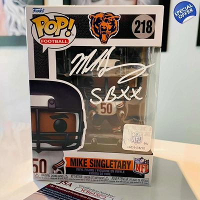 MIKE SINGLETARY SIGNED NFL CHICAGO BEARS 218 FUNKO POP & JSA CERTIFIED COA* MIKE SINGLETARY SIGNED NFL CHICAGO BEARS 218 FUNKO POP & JSA CERTIFIED COA*