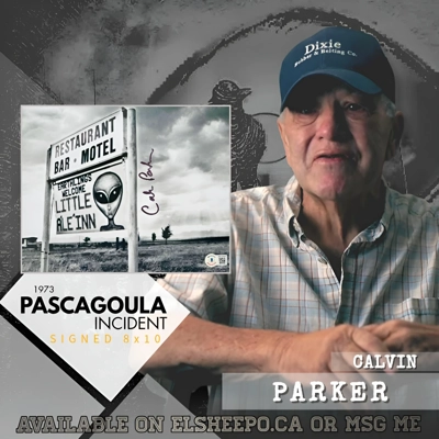CALVIN PARKER SIGNED UFO PASCAGOULA MISSISIPPI 1973 8x10 PHOTO & BECKETT COA