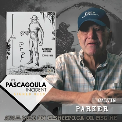 CALVIN PARKER SIGNED UFO PASCAGOULA MISSISIPPI 1973 8x10 PHOTO & BECKETT COA