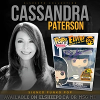 CASSANDRA PATERSON SIGNED ELVIRA 375 DIAMOND COLLECTION 2500PCS FUNKOPOP BAS COA