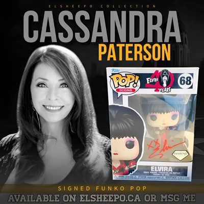 CASSANDRA PATERSON SIGNED ELVIRA 68 DIAMOND COLLECTION FUNKO POP & BECKETT COA
