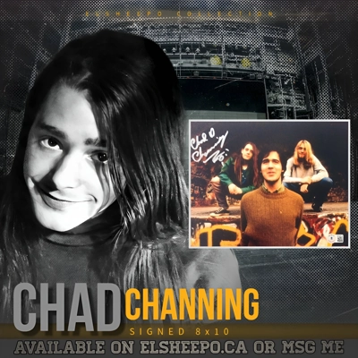 CHAD CHANNING SIGNED NIRVANA 8x10 & BECKETT CERTIFIED BAS COA