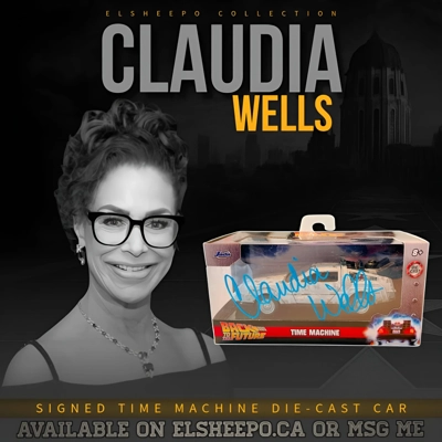 CLAUDIA WELLS SIGNED BACK TO THE FUTURE TIME MACHINE DIE-CAST CAR & BECKETT COA CLAUDIA WELLS SIGNED BACK TO THE FUTURE TIME MACHINE DIE-CAST CAR & BECKETT COA