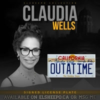 CLAUDIA WELLS SIGNED BACK TO THE FUTURE LICENSE PLATE & JSA CERTIFIED COA