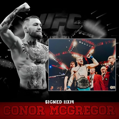 CONOR MCGREGOR SIGNED UFC 11x14 POSTER & BECKETT BAS CERTIFIED COA CONOR MCGREGOR SIGNED UFC 11x14 POSTER & BECKETT BAS CERTIFIED COA