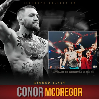 CONOR MCGREGOR SIGNED UFC 11x14 POSTER & BECKETT BAS CERTIFIED COA