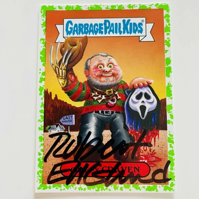 ROBERT ENGLUND SIGNED GARBAGE PAIL KIDS CREEPY CRAVEN CARD & DOUBLE CERTIFIED ROBERT ENGLUND SIGNED GARBAGE PAIL KIDS CREEPY CRAVEN CARD & DOUBLE CERTIFIED