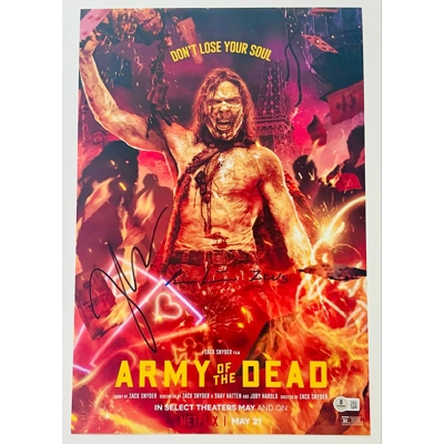 ARMY OF THE DEAD 12x18 POSTER DOUBLE SIGNED by ZACK SNYDER and RICHARD CETRONE and BECKETT COA ARMY OF THE DEAD 12x18 POSTER DOUBLE SIGNED by ZACK SNYDER and RICHARD CETRONE and BECKETT COA