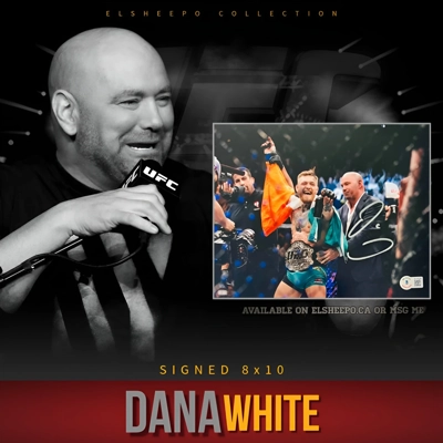 DANA WHITE SIGNED 8x10 PHOTO & BECKETT CERTIFIED BAS COA