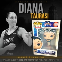 DIANA TAURASI SIGNED SPACE JAM WHITE MAMBA 1089 FUNKO POP & STEINER CERTIFIED