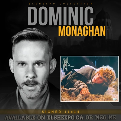 DOMINIC MONAGHAN SIGNED LORD OF THE RINGS 11x14 POSTER & BECKETT CERTIFIED