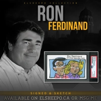 RON FERDINAND SKETCH & SIGNED DENNIS THE MENACE & PSA CERTIFIED ENCAPSULATED