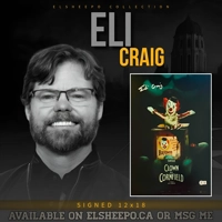 ELI CRAIG SIGNED CLOWN IN A CORNFIELD 12x18 POSTER & BECKETT CERTIFIED BAS COA