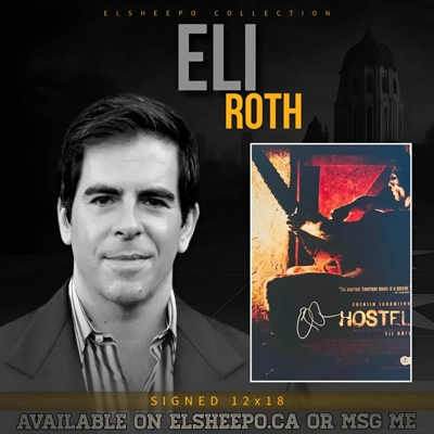 ELI ROTH SIGNED HOSTEL 12x18 POSTER & BECKETT CERTIFIED BAS COA ELI ROTH SIGNED HOSTEL 12x18 POSTER & BECKETT CERTIFIED BAS COA