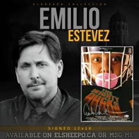 EMILIO ESTEVEZ SIGNED THE MIGHTY DUCKS 12x18 POSTER & BECKETT BAS COA