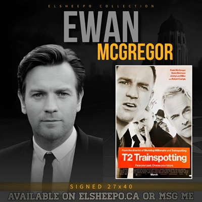 EWAN McGREGOR SIGNED T2 TRAINSPOTTING 27x39 DS POSTER & JSA CERTIFIED COA EWAN McGREGOR SIGNED T2 TRAINSPOTTING 27x39 DS POSTER & JSA CERTIFIED COA