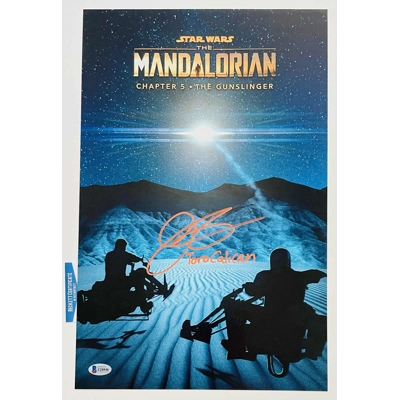 JAKE CANAVALE SIGNED STAR WARS MANDALORIAN 11x17 POSTER & BECKETT CERTIFIED COA JAKE CANAVALE SIGNED STAR WARS MANDALORIAN 11x17 POSTER & BECKETT CERTIFIED COA
