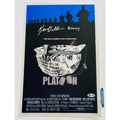 KEVIN DILLON SIGNED PLATOON 11x17 POSTER & BECKETT BAS CERTIFIED COA KEVIN DILLON SIGNED PLATOON 11x17 POSTER & BECKETT BAS CERTIFIED COA