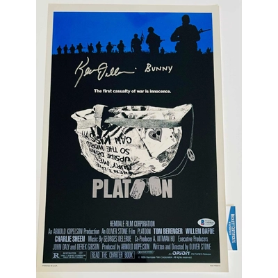KEVIN DILLON SIGNED PLATOON 11x17 POSTER & BECKETT BAS CERTIFIED COA KEVIN DILLON SIGNED PLATOON 11x17 POSTER & BECKETT BAS CERTIFIED COA