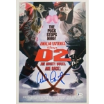 EMILIO ESTEVEZ SIGNED THE MIGHTY DUCKS D2 12x18 POSTER & BECKETT COA